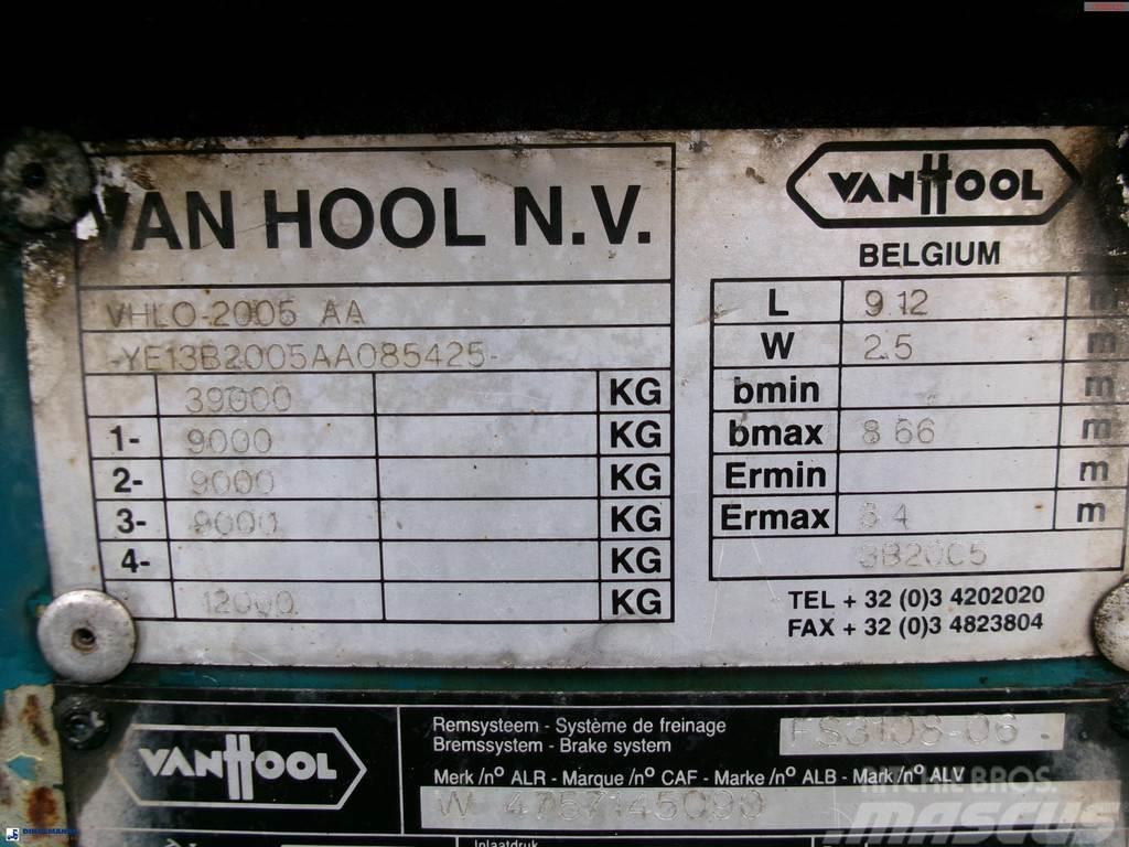 Van Hool 3-axle container chassis 20,30 ft. Semi-trailer med containerramme