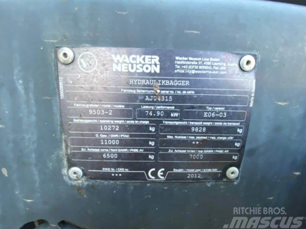 Wacker Neuson 9503-2 WD Mobilbagger Klima Löffel MS08 Gravemaskiner på hjul