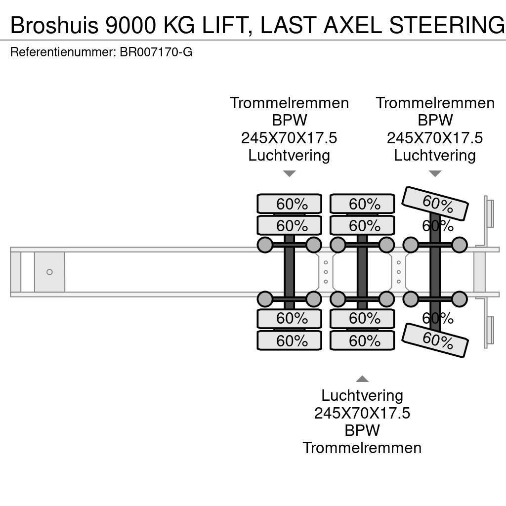 Broshuis 9000 KG LIFT, LAST AXEL STEERING Semi-trailer blokvogn