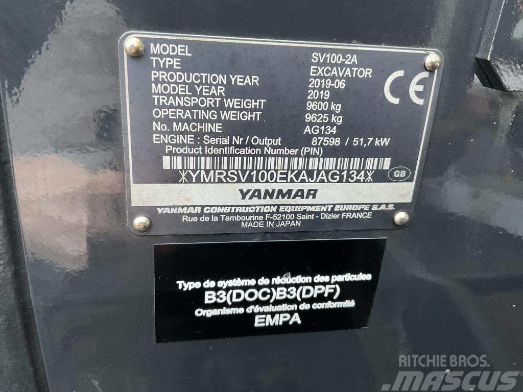 Yanmar SV100-2A Midi-gravemaskiner 7t - 12t
