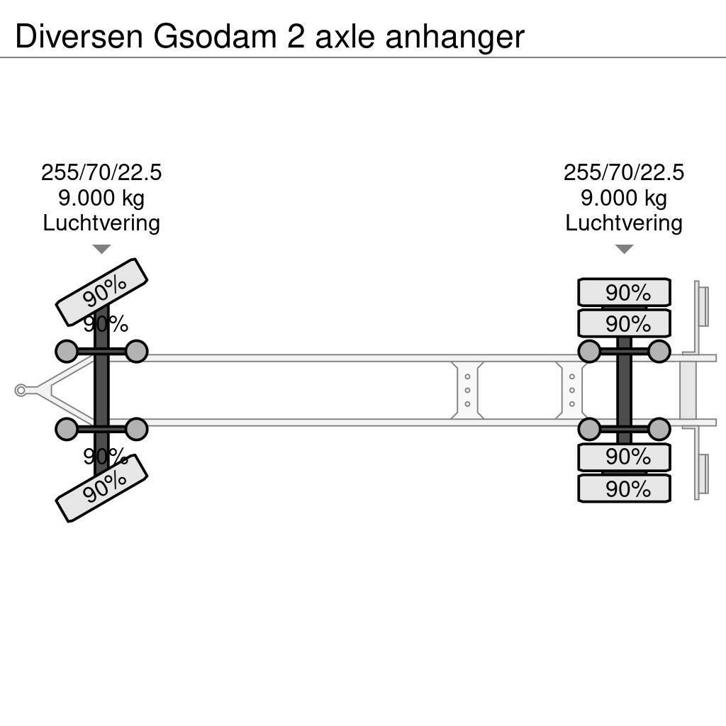  Diversen Gsodam 2 axle anhanger Anhænger med lad/Flatbed