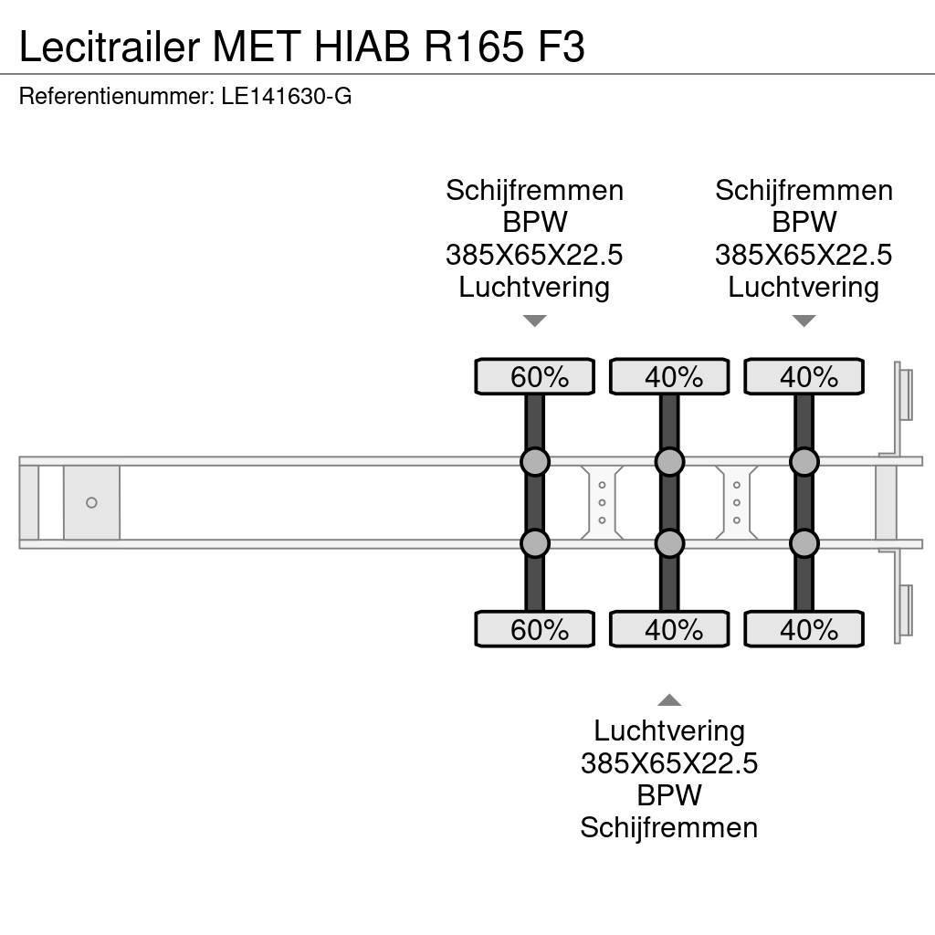 Lecitrailer MET HIAB R165 F3 Semi-trailer med lad/flatbed