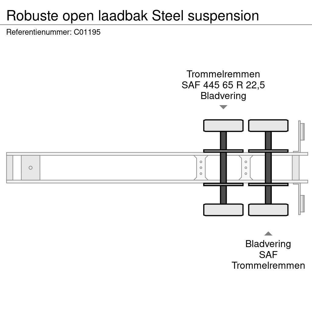 Robuste open laadbak Steel suspension Semi-trailer med lad/flatbed