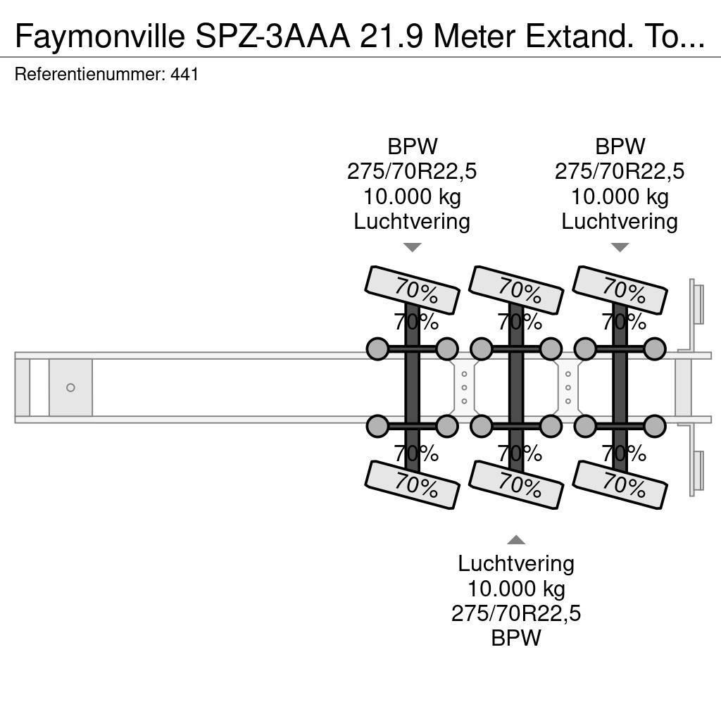 Faymonville SPZ-3AAA 21.9 Meter Extand. Total lenght: 35.5 met Semi-trailer med lad/flatbed