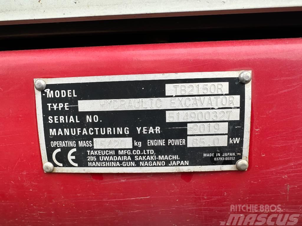 Takeuchi TB2150R Gravemaskiner på larvebånd