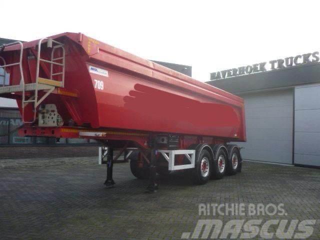MOL 28m3 3 axle tipper trailer Alubox - Steelchassis ( Semi-trailer med tip