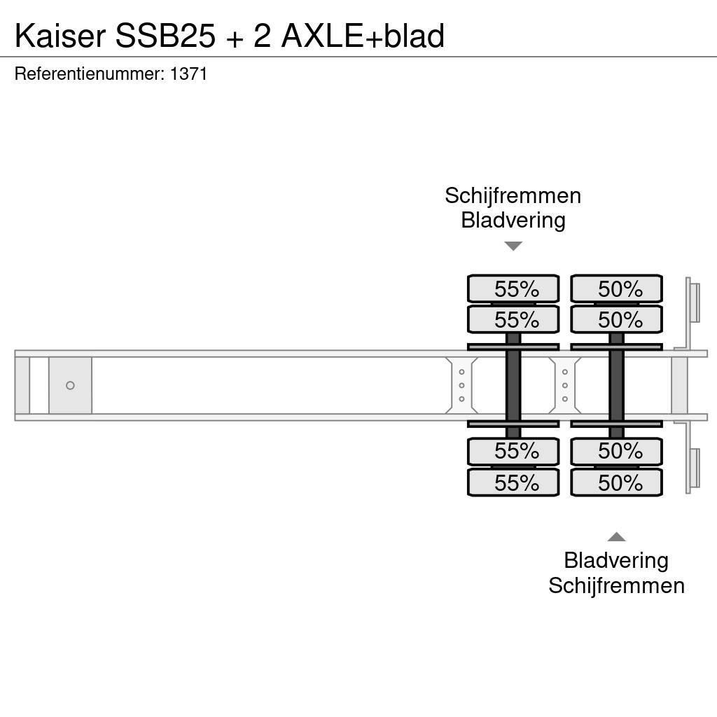 Kaiser SSB25 + 2 AXLE+blad Semi-trailer blokvogn