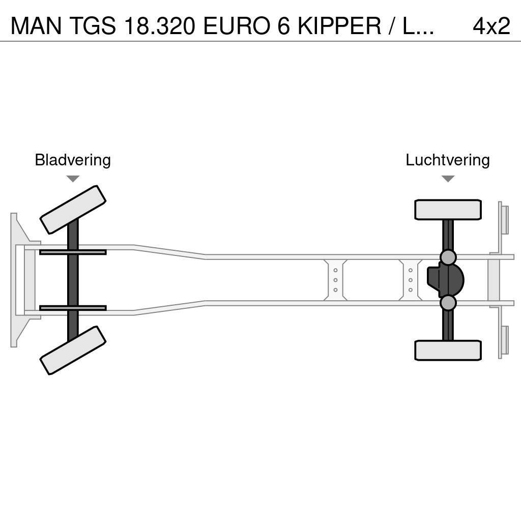 MAN TGS 18.320 EURO 6 KIPPER / LOW KM / 2 ZIJDIGE KIPP Lastbiler med tip