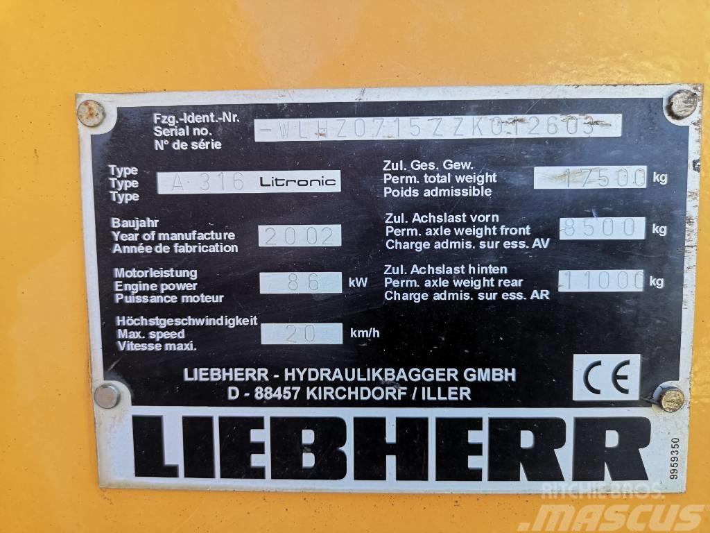 Liebherr A 316 Litronic Gravemaskiner på hjul