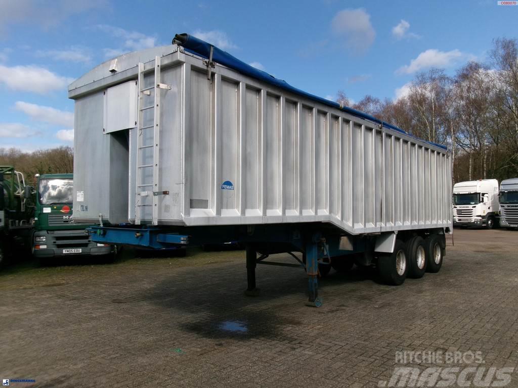 United TRAILERS Tipper trailer alu 52 m3 + tarpaulin Semi-trailer med tip