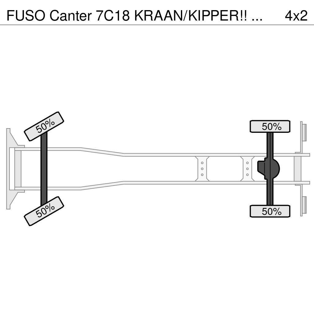 Fuso Canter 7C18 KRAAN/KIPPER!! EURO6!! Kraner til alt terræn