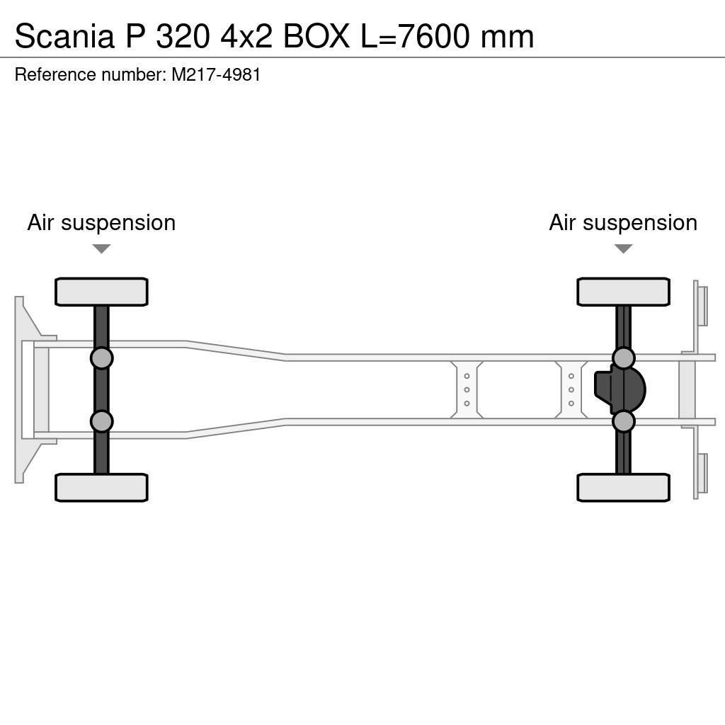 Scania P 320 4x2 BOX L=7600 mm Fast kasse