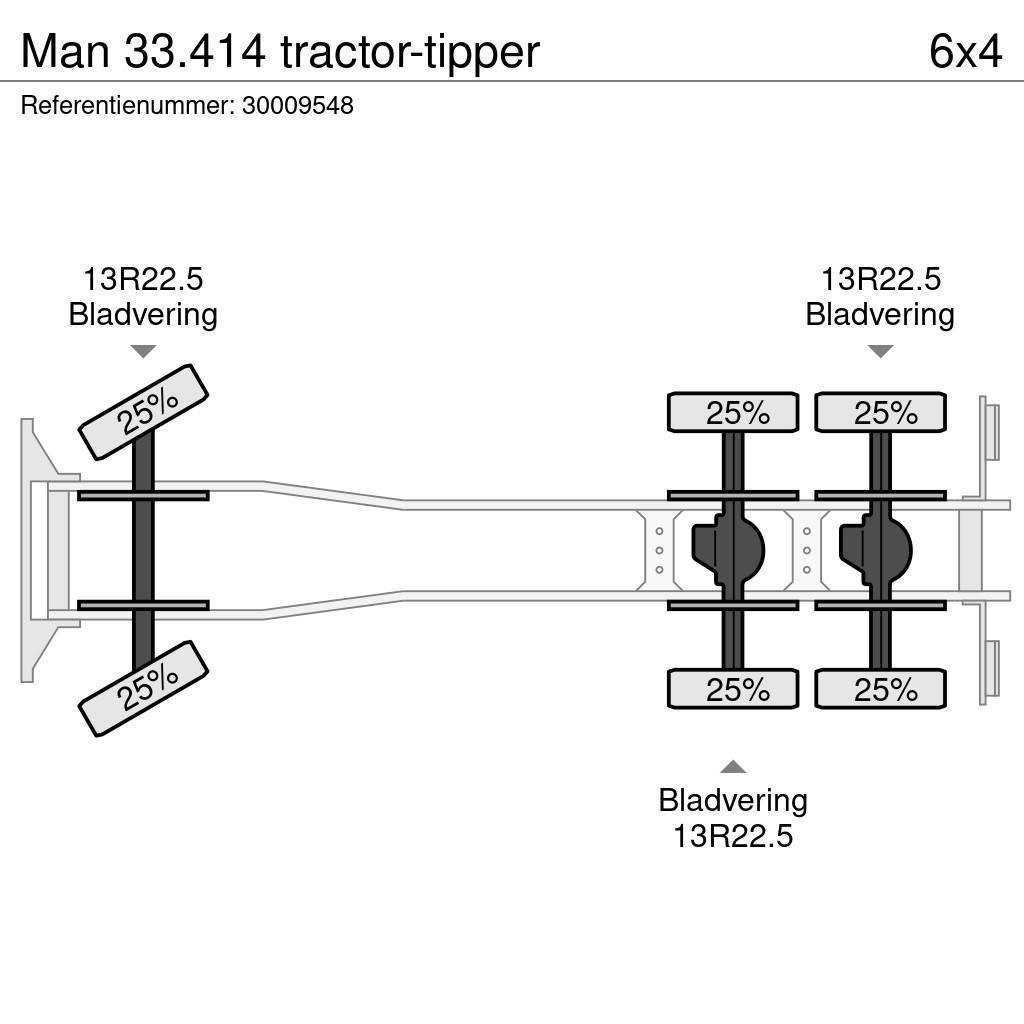 MAN 33.414 tractor-tipper Lastbiler med tip