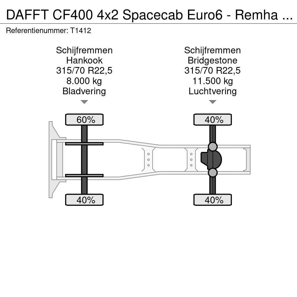 DAF FT CF400 4x2 Spacecab Euro6 - Remha - 615.000km - Trækkere