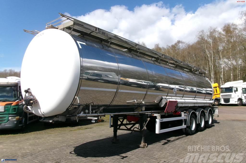 LAG Chemical tank inox 37.5 m3 / 1 comp + pump Semi-trailer med Tank