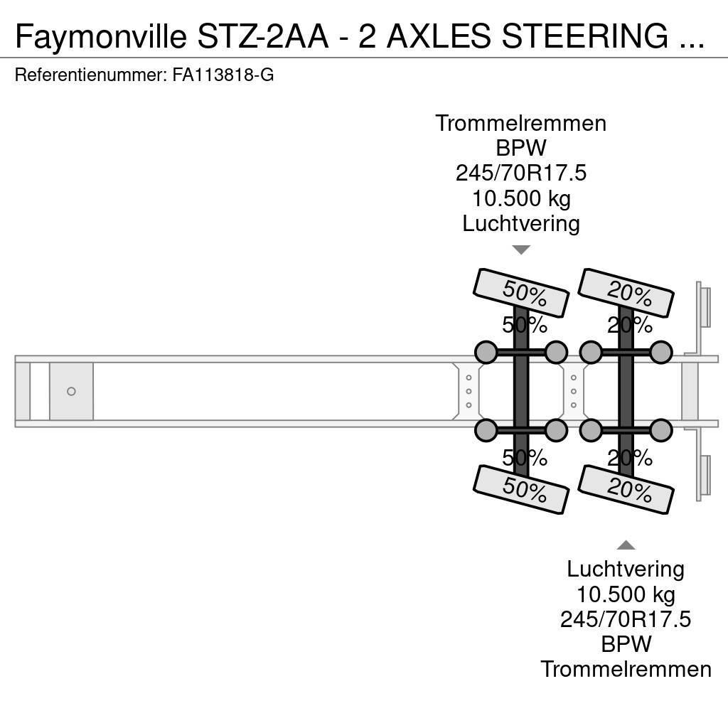Faymonville STZ-2AA - 2 AXLES STEERING - BED: 7,40 + 3,55 METE Semi-trailer blokvogn