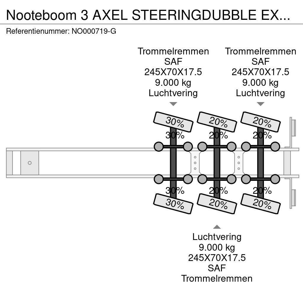 Nooteboom 3 AXEL STEERINGDUBBLE EXTENDABLE 2 X 5,5 METER Semi-trailer blokvogn