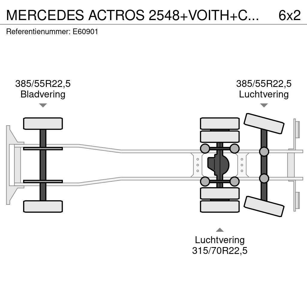 Mercedes-Benz ACTROS 2548+VOITH+CHARIOT EMBARQUER Lastbil - Gardin