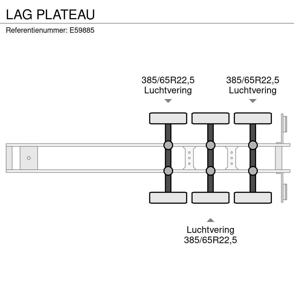LAG PLATEAU Semi-trailer med lad/flatbed