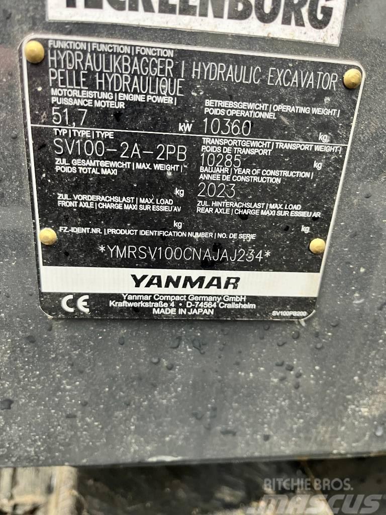 Yanmar SV100-2A 2PB Verstellausleger Powertilt HS08 Midi-gravemaskiner 7t - 12t