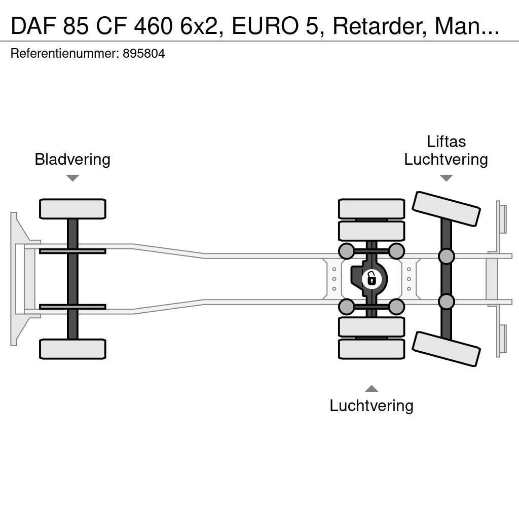 DAF 85 CF 460 6x2, EURO 5, Retarder, Manual, Fassi, Re Lastbil med lad/Flatbed