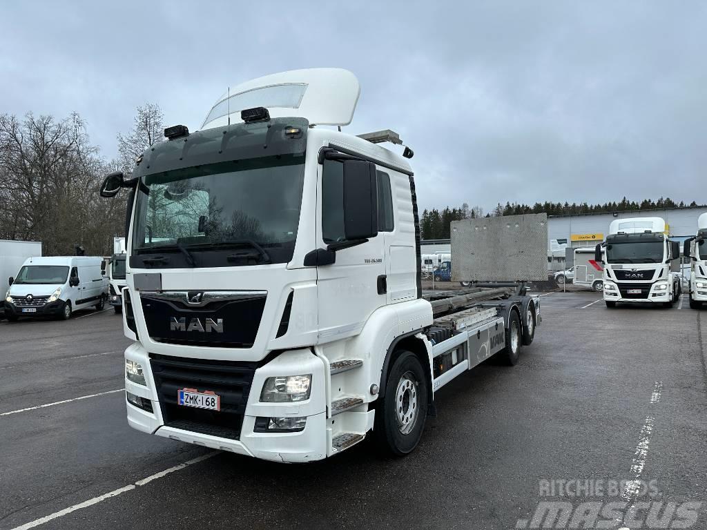 MAN MAN TGS 26.500 6X2-4 LL 0-laite Lastbiler med containerramme / veksellad