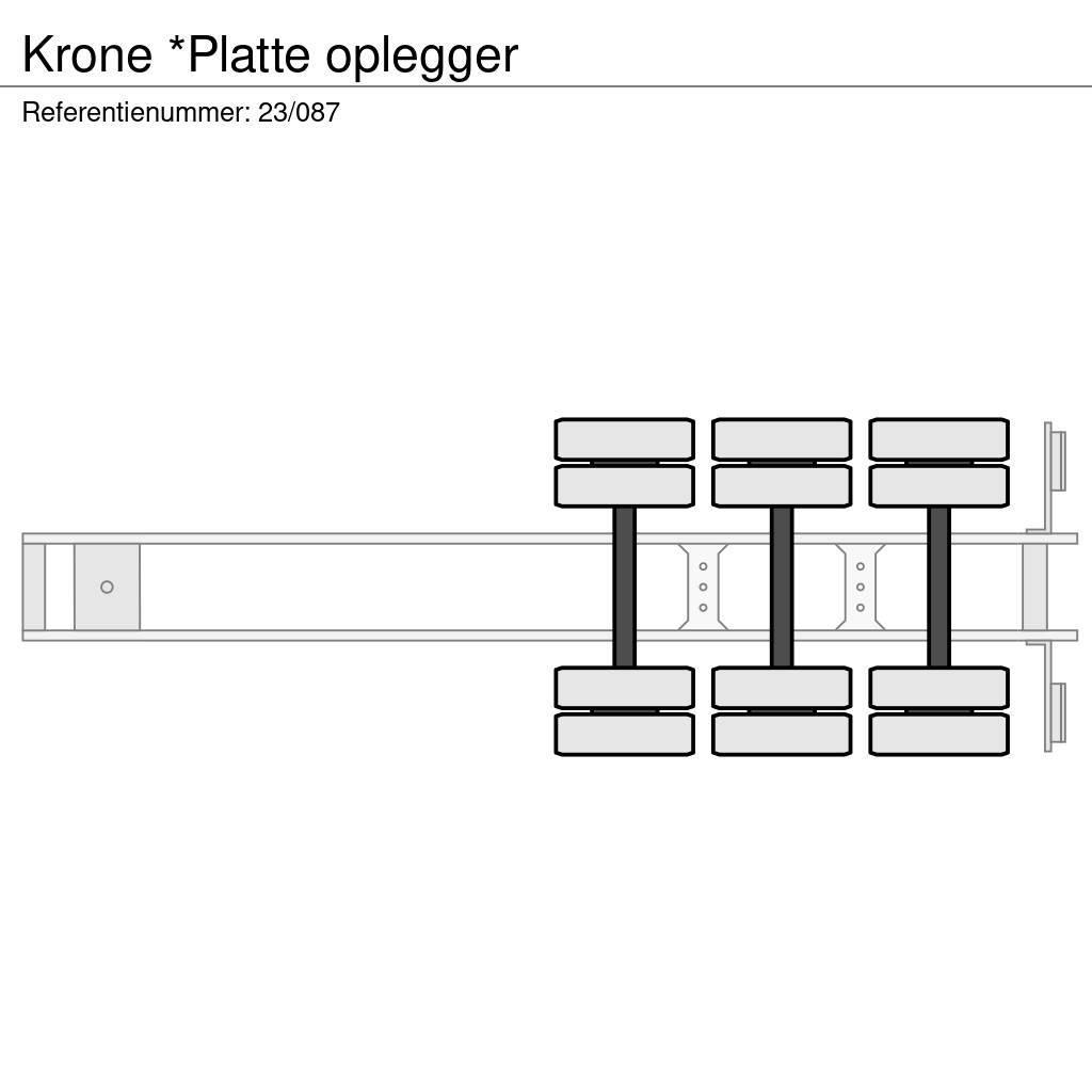 Krone *Platte oplegger Semi-trailer med lad/flatbed