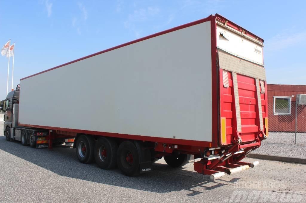 Kel-Berg 3 akslet Bokstrailer m/ lift Semi-trailer med fast kasse