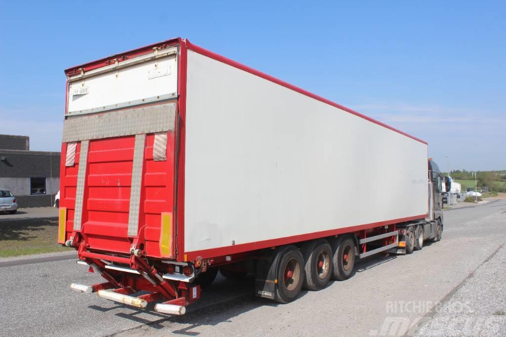 Kel-Berg 3 akslet Bokstrailer m/ lift Semi-trailer med fast kasse