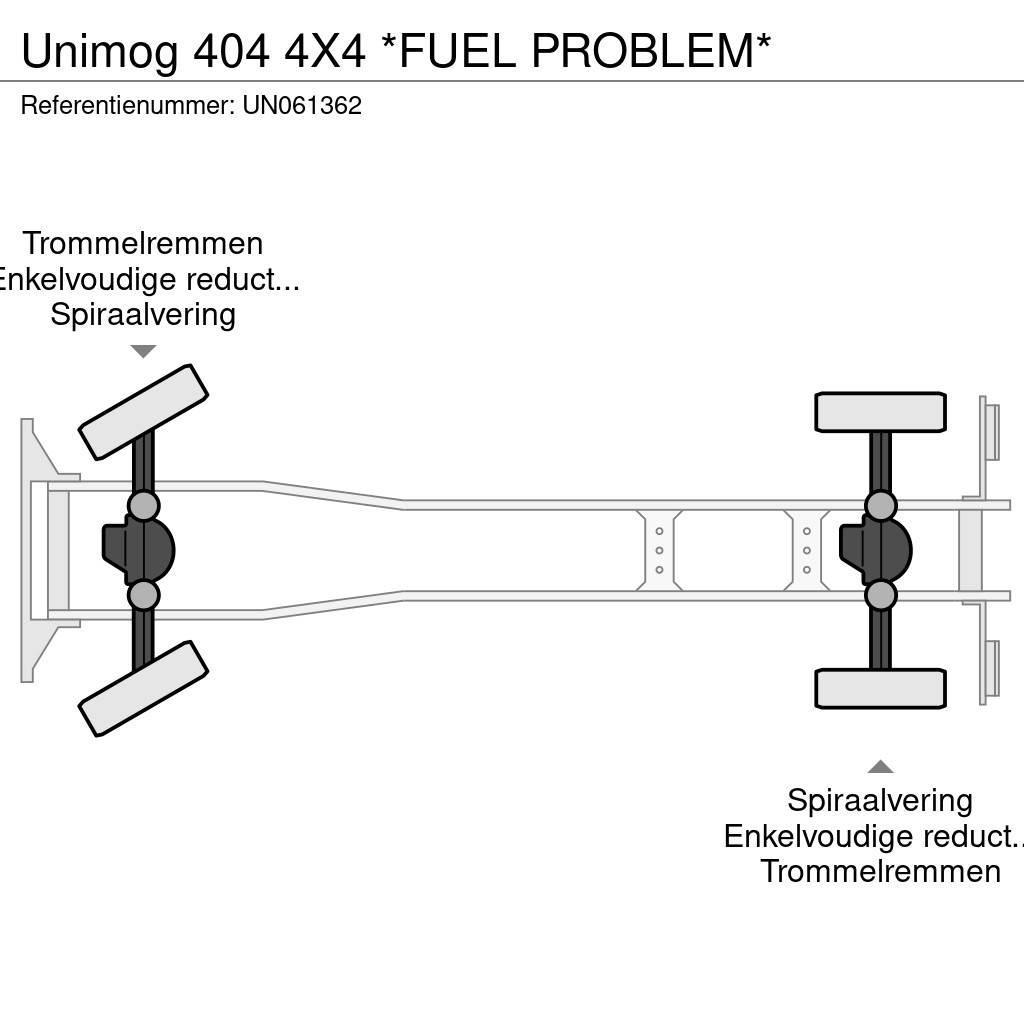 Unimog 404 4X4 *FUEL PROBLEM* Lastbil med lad/Flatbed