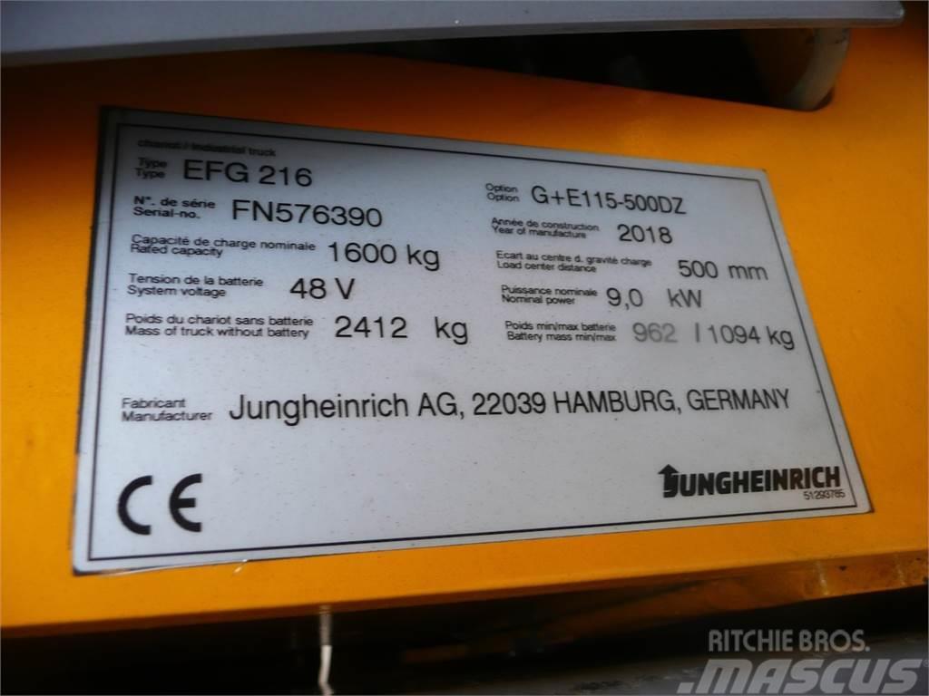 Jungheinrich EFG 216 500 DZ El gaffeltrucks