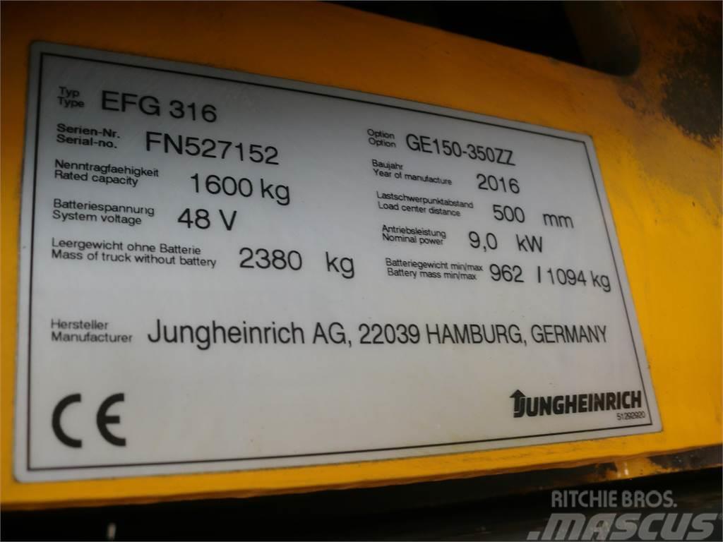 Jungheinrich EFG 316 350 ZT El gaffeltrucks