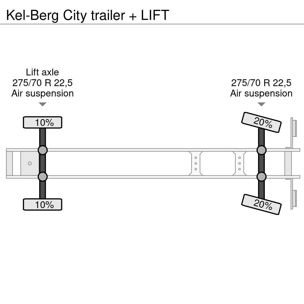 Kel-Berg City trailer + LIFT Semi-trailer med Gardinsider