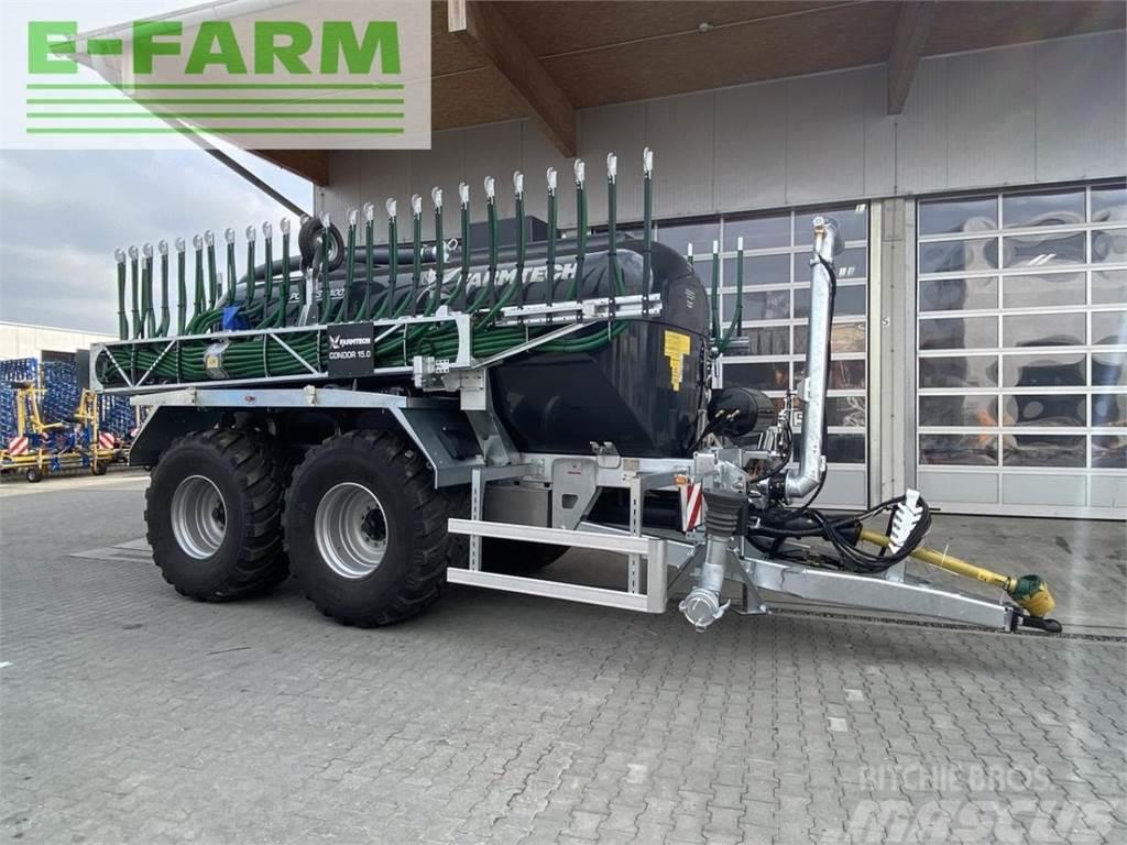 Farmtech polycis 1400 + schleppschuhverteiler condor 15.0 Semi-trailer med Tank
