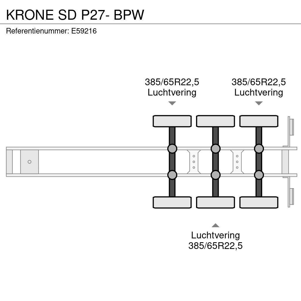 Krone SD P27- BPW Semi-trailer med fast kasse