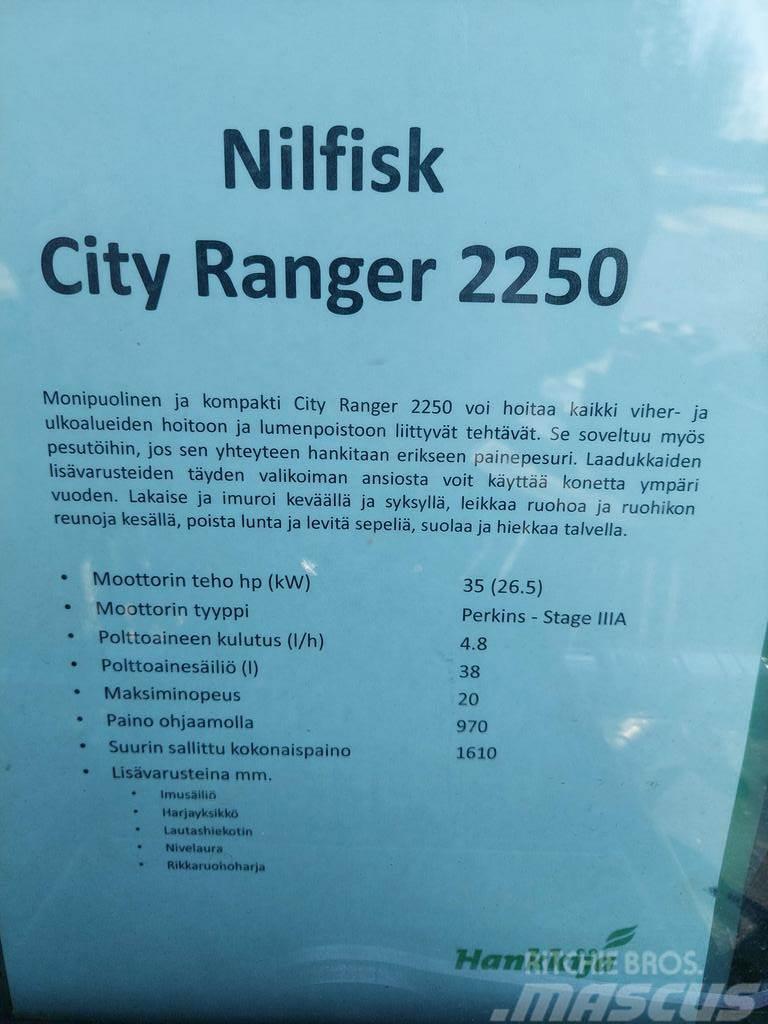  MUUT YMPÄRISTÖKONEET NILFISK CITY RANGER 2250 Andre have & park maskiner