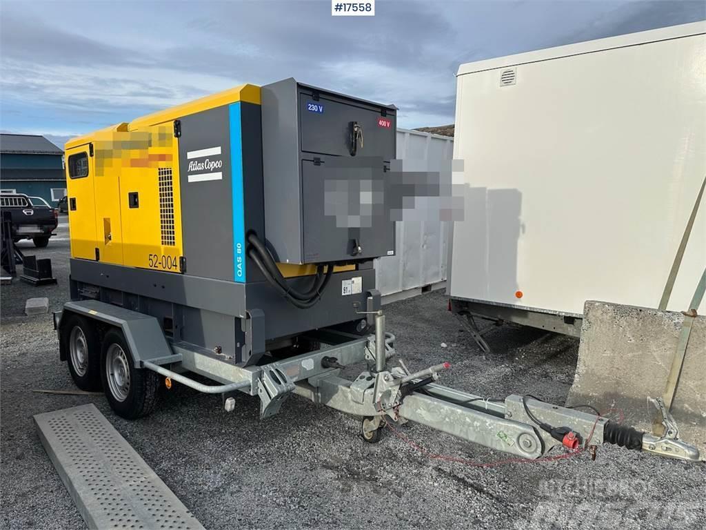 Atlas Copco QAS80 diesel generator/aggegate on trailer Andet tilbehør