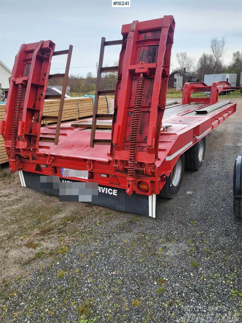 Damm 2-axle machine trolley w/ bridges Andre Semi-trailere