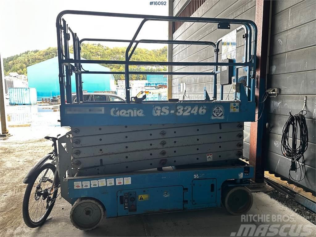 Genie GS 3246 Scissor lift. Delivered certified Saxlifte