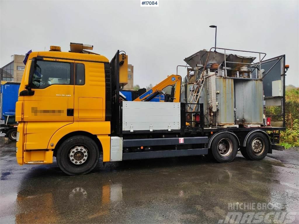 MAN TGX 26.480 Boiler truck with crane. Rep object Forsvar/Miljø