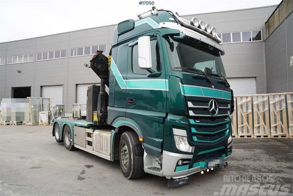 Mercedes-Benz Actros 2663 with 23t/m crane. Well equipped Lastbil med kran