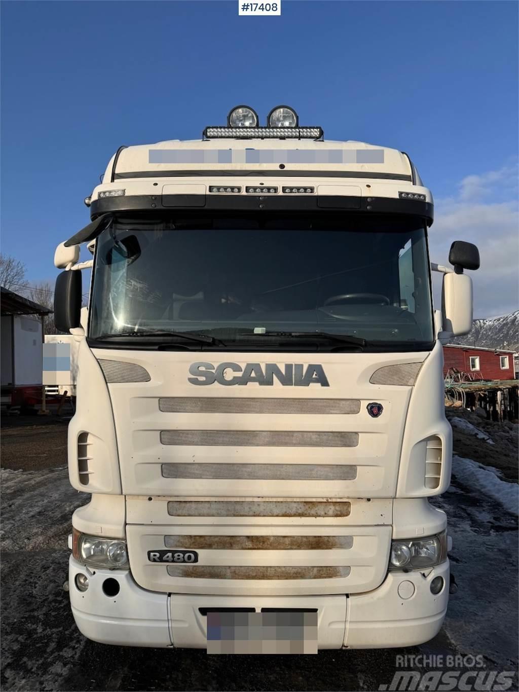 Scania R480 6x2 box truck w/ rear lift Fast kasse