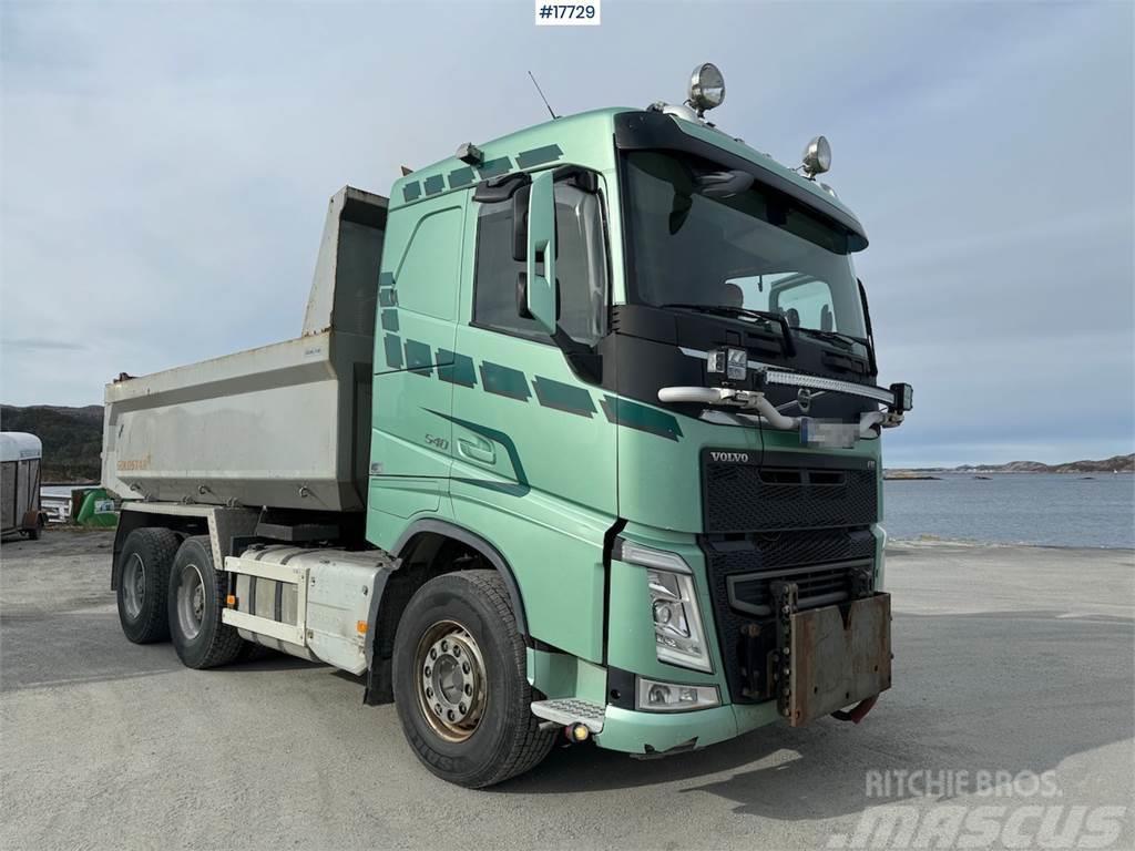 Volvo fh 540 6x4 plow rigged tipper. Euro 6. WATCH VIDEO Lastbiler med tip
