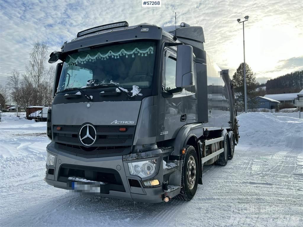 Mercedes-Benz Actros 963-0-C Garbage Truck Rear Loader SEE VIDEO Renovationslastbiler