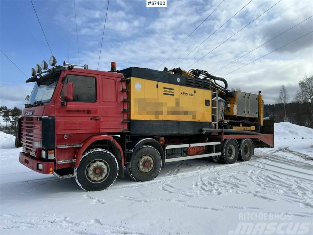 Scania R143 HL 8x2 59 with Atlas Copco XRVS466 compressor Forsvar/Miljø