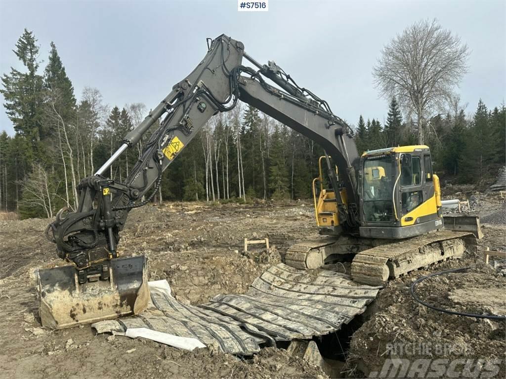 Volvo ECR145DL Crawler excavator with rotor and buckets Gravemaskiner på larvebånd