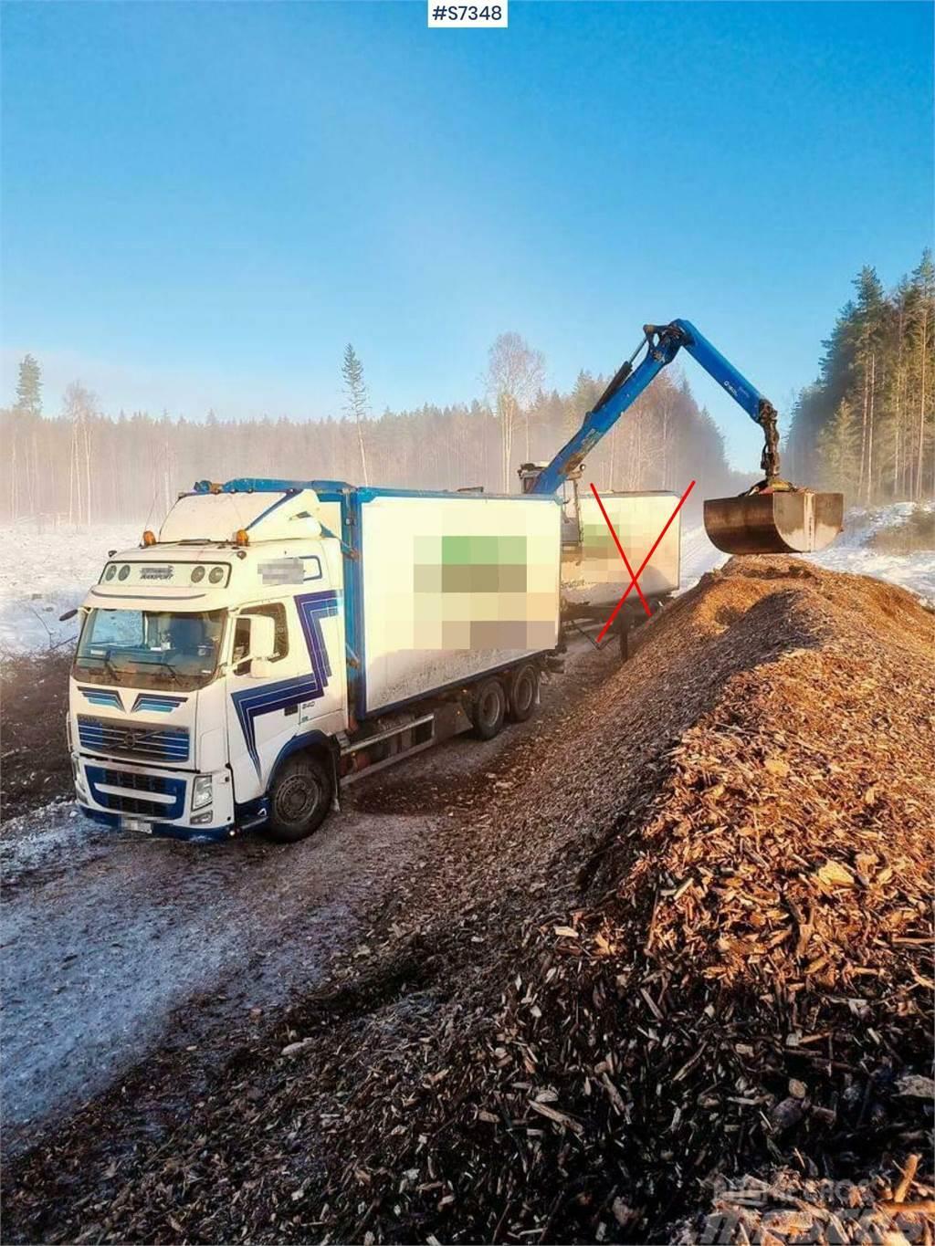 Volvo FH 6*4 Chip Truck with Palfinger crane Fast kasse