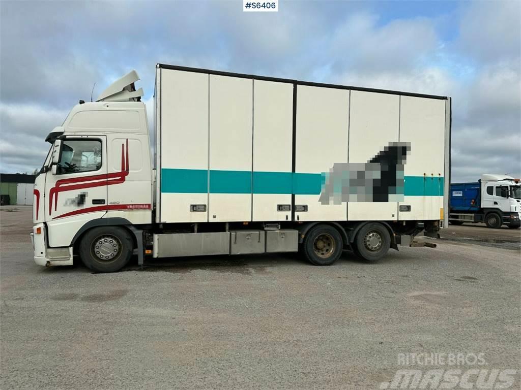 Volvo FH12 6x2 Box truck with opening side and tail lift Fast kasse