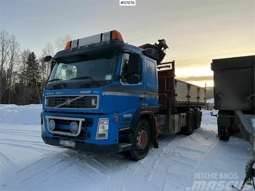 Volvo FM400 6*2 Crane Truck with tiltable flatbed + Palf Lastbil med kran