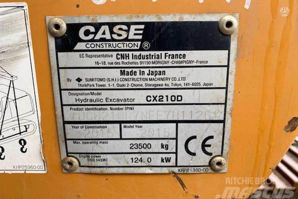 CASE CX210 D garantija 300val Gravemaskiner på larvebånd